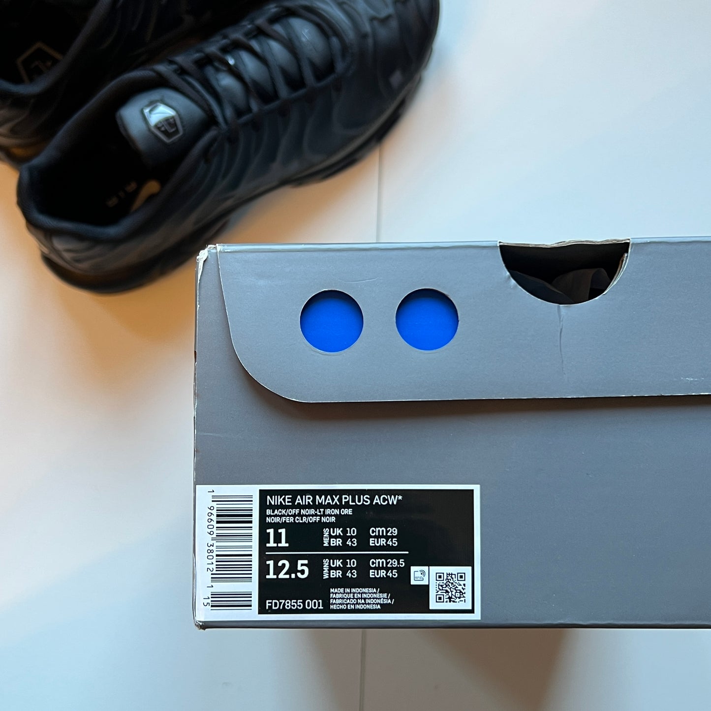 Air max plus A-Cold-Wall Black • 45