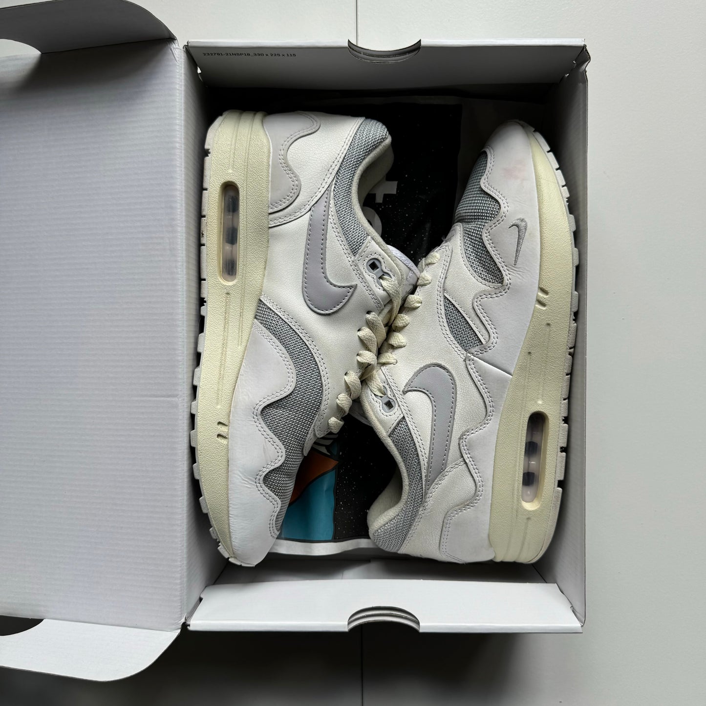 Air Max 1 Patta White • 43