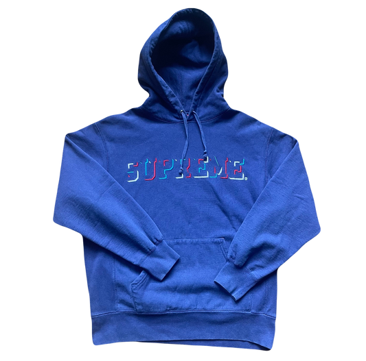 Hoodie Supreme Bleu • M