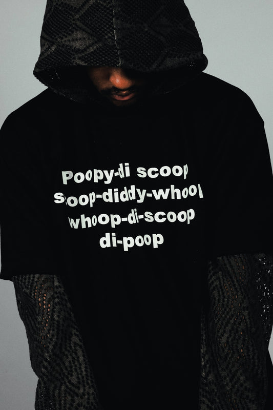 “Poopy-di scoop” t-shirt black version